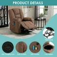 thumbnail image 5 of MEETWARM Power Lift Chair Electric Recliner for Elderly Heated Vibration Massage Soft Fabric Recliner Chair with 2 Remote Controls, USB Ports, Cup Holders & Side Pockets for Living Room (Coffee), 5 of 8