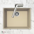 thumbnail image 3 of Houzer Cassiano Italian 24 inch Mocha Granite Composite Undermount Single Bowl Kitchen Sink - G-100U SAND, 3 of 8
