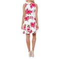 thumbnail image 2 of Women's Floral Fit and Flare Mini Dress, 2 of 2