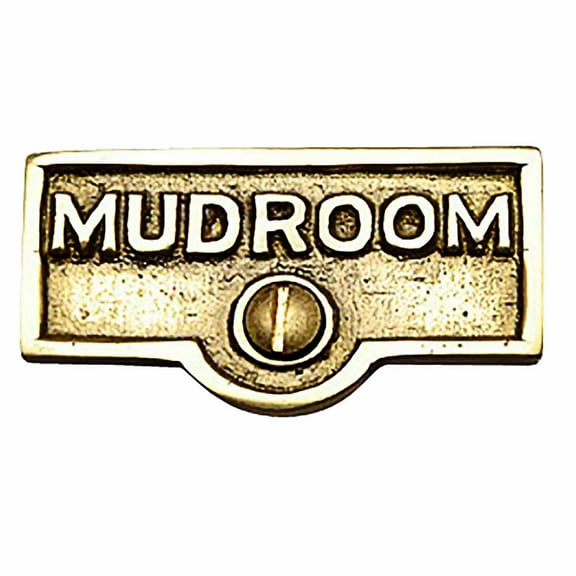 Switch Plate Tags MUDROOM Name Signs Labels Lacquered Brass Traditional Engraved Wall Light Switch Cover Labels | Renovators Supply