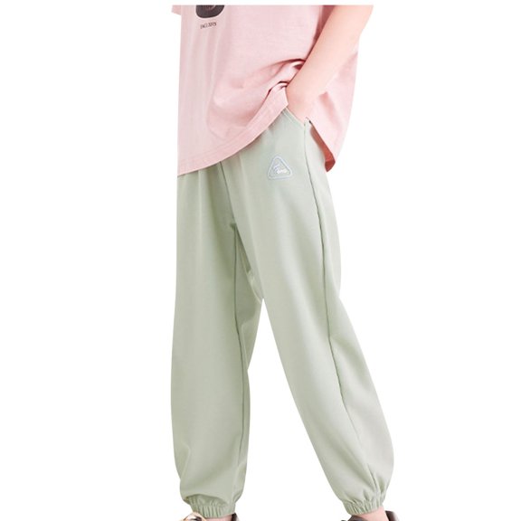 JSGEK Children's Mosquito Repellent Pants Lightweight Breathable Quick-Dry Soft Fabric Comfortable Stylish Daily Travel Outdoor Activities Green 140
