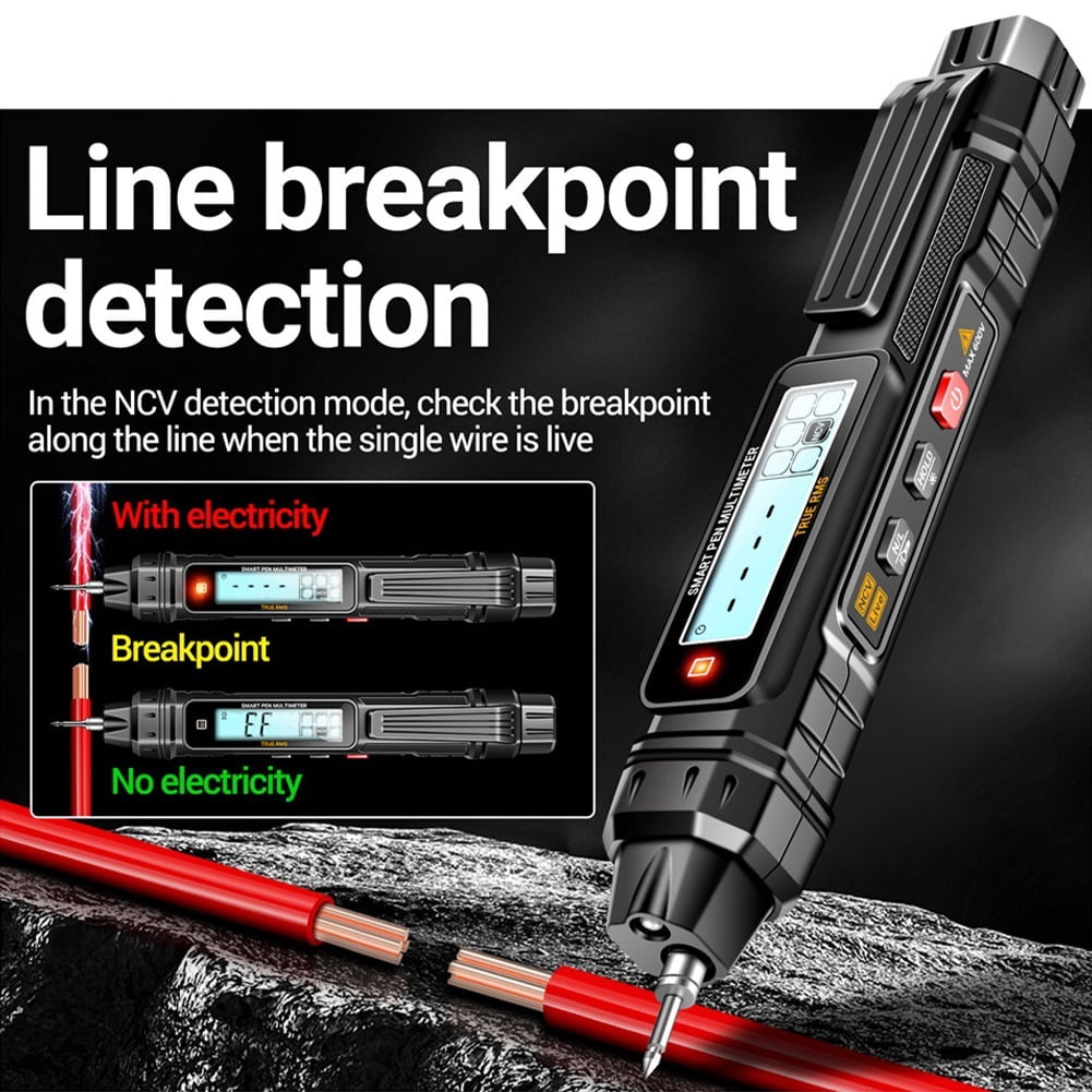 Digital Professional Multimeter AC/DC Voltage Meter Non-Contact Voltage Zero Fire Line Detector