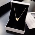 thumbnail image 1 of New Shiny Butterfly Necklace Ladies Exquisite Double Layer Clavicle Chain Necklace Jewelry for Ladies Gift, 1 of 5