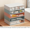 thumbnail image 1 of Caja de almacenamiento Caja de almacenamiento de escritorio tipo cajón Organizador de cosméticos Caja de almacenamiento de plástico Combinación Multicapa Apilable, 1 of 4
