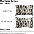 thumbnail image 5 of Polka Dot Throw Pillow Covers 12x20 Set of 2 Black Cream Throw Pillows Boho Design Brush Strokes Decorative Outdoor Pillowcase Square Cushion Cover Linen Pillow Case for Home Sofa Couch Bed, 5 of 6