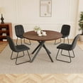 thumbnail image 6 of 45.3" Round Dining Table Set, Mid Century Modern Round Dining Table for 4 Person, with Steel Legs, Coffee Table for Kitchen Dining Room, Office, Save Space, 6 of 6