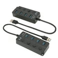 thumbnail image 1 of Divisor USB 4 Puerto 3.0, Conexión Fácil de Compatibilidad Fácil Conexión USB 3.0 Indicador LED USB3.0 4 Puertos para el Disco U, 1 of 7