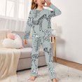 thumbnail image 3 of Odeerbi 2-14 Years Kids Boys Girls Soft Pajamas Long Sleeve Tops Pants Set Soft Loungewear Cute Printed Sleepwear Flannel Two-piece Pajama Sets Kids Boys Girls Clothes, 3 of 3