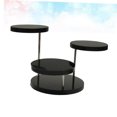 thumbnail image 6 of CIMAXIC 2Pcs Black Rotating Jewelry Stand with Three Layer Tray for Necklace Storage, 6 of 8