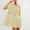 Khaki, variant on HOMBOM Mini Dresses for Women Black Trendy A-Line 2024 Crew Neck Short Sleeve Solid Oversized Dresses L