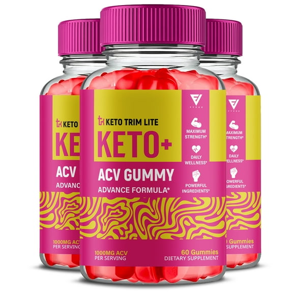 (3 Pack) Keto Trim Lite Gummies, Keto Trim Lite Supplement for Overall Health and Wellness Support, KetoTrim Lite (180 Gummies)