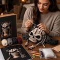 thumbnail image 4 of Complete DIY Crochet Kit for Beginners, Halloween Fantasy Hood Hat Craft Set with Yarn, Hook, Instructions and Gift Box（style:A）, 4 of 8