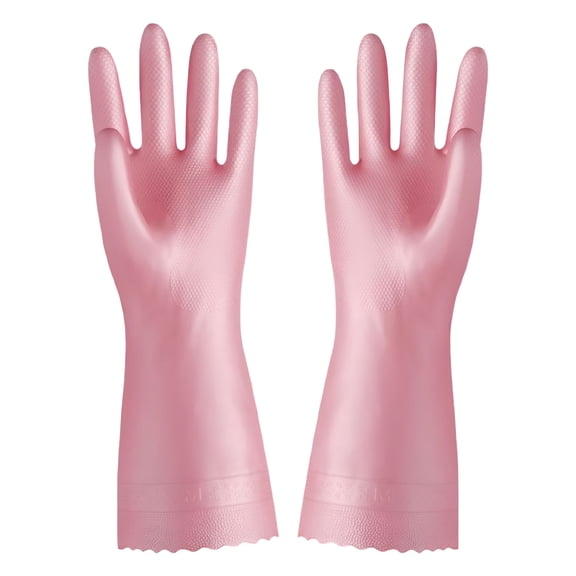 RAGUPEL Reusable Cleaning Gloves, Latex Free Dishwashing Gloves with Flock Liner, Waterproof Household Gloves for Laundry & Gardening
