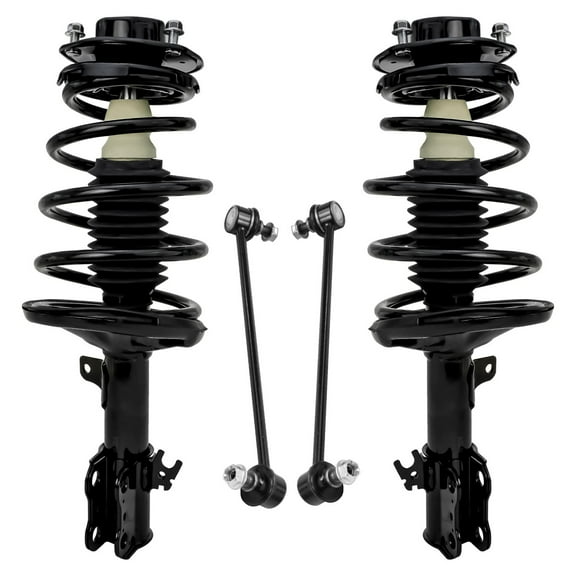 Detroit Axle - Front Struts Sway Bars for 1997-2001 [2.2L] Toyota Camry, 1999-2003 [2.2L 2.4L] Solara Complete 2 Struts w/Coil Spring 2 Front Sway Bar Links 1998 2000 2002 Replacement Ready Struts
