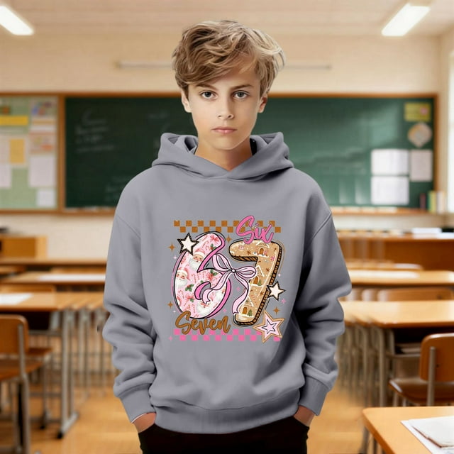 Sweat à Capuche Décontracté à Manches Longues pour Filles Confort Ludique Quotidien dans les Réglages de Campus Extérieur