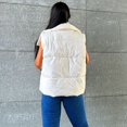 thumbnail image 3 of Chaleco de algodón sin mangas Gibobby invierno nieve para Mujer abrigo acolchado blanco M, 3 of 5