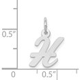 thumbnail image 4 of 14k White Gold Small Script Letter H Initial Charm, 4 of 6