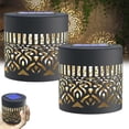 thumbnail image 1 of Luces Solares de Metal para Cercas con Patrón de Mandala Decorativo, Decoración para Terrazas y Patios, 1 of 7