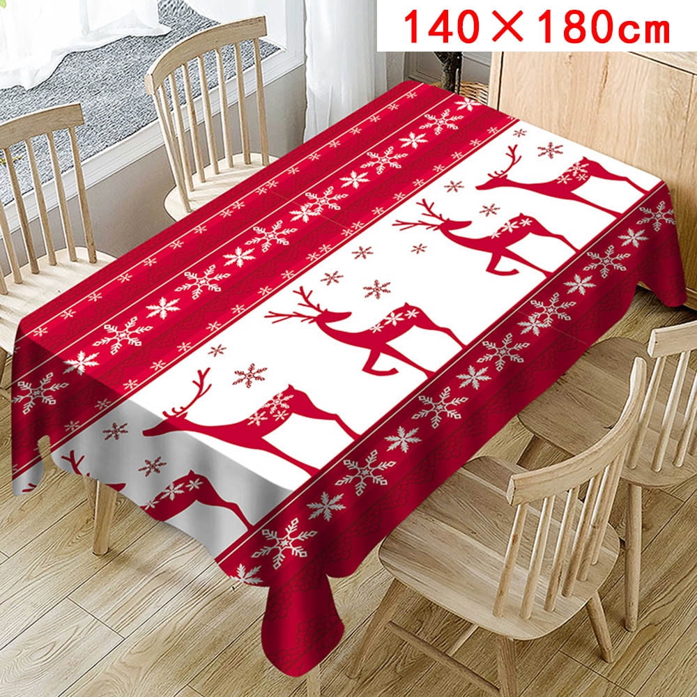 Christmas Tablecloth Print Rectangle Table Cover Holiday Party Home Decor Walmart Canada