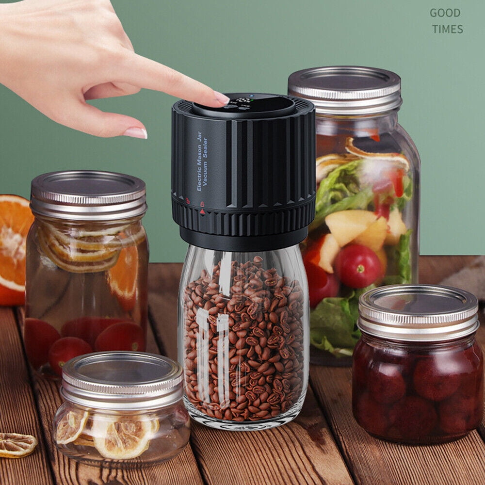 JLLOM Electric Mason Jar Vacuum Sealer Kit For Wide Mouth And Regular Mouth Mason Jars