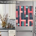 thumbnail image 3 of Yayeee Magnetic Dishwasher Cover for The Front Decoration Home Kitchen Machine Sticker Protector, Pink Geometric, 3 of 6
