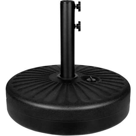 Simple Deluxe LGBRLABASEROUND 20  Heavy Duty Patio Market Umbrella Base Stand with Steel Holder Water Filled for Outdoor  Lawn  Garden  50lbs Weight Capacity