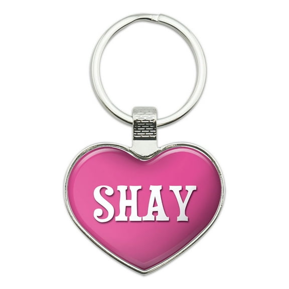 Shay I Love Name Heart Metal Key Chain