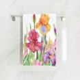 thumbnail image 2 of Dreamtimes Iris Flower Field with Green Leaf Spring Nature Floral Print On White Soft Bath Towel Absorbent Hand Towels Multipurpose for Bathroom Hotel Gym and Spa 30"x15", 2 of 3