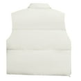 thumbnail image 4 of Daznico Winter Sleeveless Quilted Down Vest with Stand Collar Short for Warmth Outerwear,Womens Vest,M, 4 of 5