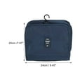 thumbnail image 2 of Unique Bargains 1 Pc Foldable Hanging Twill Makeup Bag Navy Blue Oxford Cloth, 2 of 6