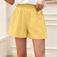 thumbnail image 2 of Yertdoel Pajama Shorts Women Elastic Waist Pockets Casual Lounge Bottoms Solid Color Soft Comfortable Home Sleep Shorts with Pockets, 2 of 8