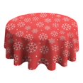 thumbnail image 3 of Christmas Round Tablecloth 70x70in(178x178cm) – Waterproof Polyester Table Cover with Full Print Design, Wrinkle Resistant & Washable for Kitchen Dining Party Decor, 3 of 6