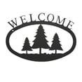 thumbnail image 1 of Village Wrought Iron WEL-20-S Small Welcome Sign-Plaque - Pine Trees, 1 of 2