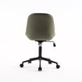 thumbnail image 2 of YOUNIKE Desk chair, Armless Swivel Office Chair, Faux Leather Task Chairs, Upholstered Computer Chair, Home Chair with Wheels, Bedroom, Dorm, Living Room, Olive Green, 2 of 15