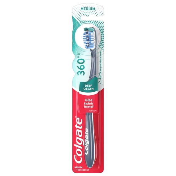 Colgate 360 Degree Full Head Toothbrush, Medium - 1 Ea
