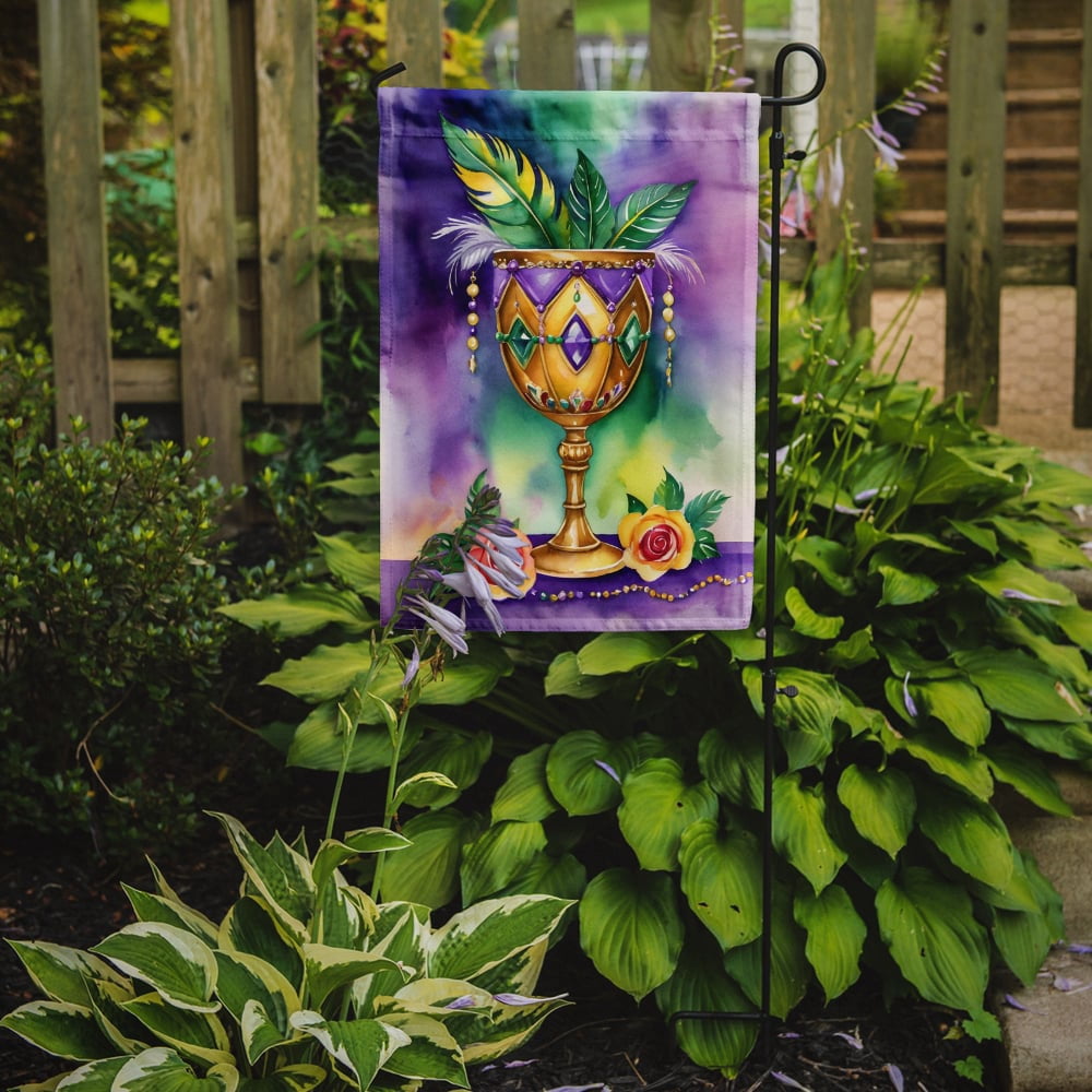 Goblet Mardi Gras Garden Flag 11.25 in x 15.5 in