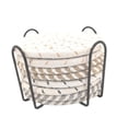 thumbnail image 1 of 8 posavasos absorbentes para bebidas con rejilla, juego de posavasos tejidos resistentes al calor, posavasos de algodón para cocina, decoración del Tema beige, 1 of 8