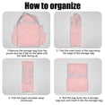 thumbnail image 3 of Block Large Capacity Foldable Shopping Tote Bag, Waterproof Fabric, Built-In Cup Holder, Shoulder Bag, Reusable Storage Bag for Grocery/Shopping/Beach/Daily Use, Outdoor Activities, 15*14*5in, Pink, 3 of 6