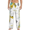 thumbnail image 2 of Lsque Dinosaur on Excavator Print Men's Pajama Pants, Lounge Pant - Comfortable Home Wear,Elastic Waistband, Stylish Design-XX-Large, 2 of 9