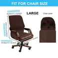 thumbnail image 6 of Unique Bargains Stretch Jacquard Office Room Chair Slipcover Coffee Color, 6 of 8