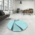 thumbnail image 3 of Ahgly Company Indoor Rectangle Patterned Electric Blue Area Rugs, 8' x 10', 3 of 6