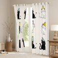 thumbnail image 3 of jejeloiu Pet Animal Cat Black Out Curtains,Kawaii Kitten Curtains Pack of 2 (42x63 Each),Black Beige Bedroom Curtains For Boys Girls,Lightweight Room Decor, 3 of 6