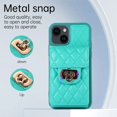 thumbnail image 4 of ELEHOLD Multi-Functional Wallet Case for iPhone 14 Plus 6.7" Organ Card Holders Argyle Pattern PU Leather Metal Snap with Crossbody Strap Shockproof Elegant Purse Case for iPhone 14 Plus,Green, 4 of 9