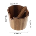 thumbnail image 5 of WINDLAND Coffee Powder Knock Box Solid Wood Espresso Grounds Bucket Retro Cafe Bar Counter Waste Box Chic Tool Accessory, 5 of 9