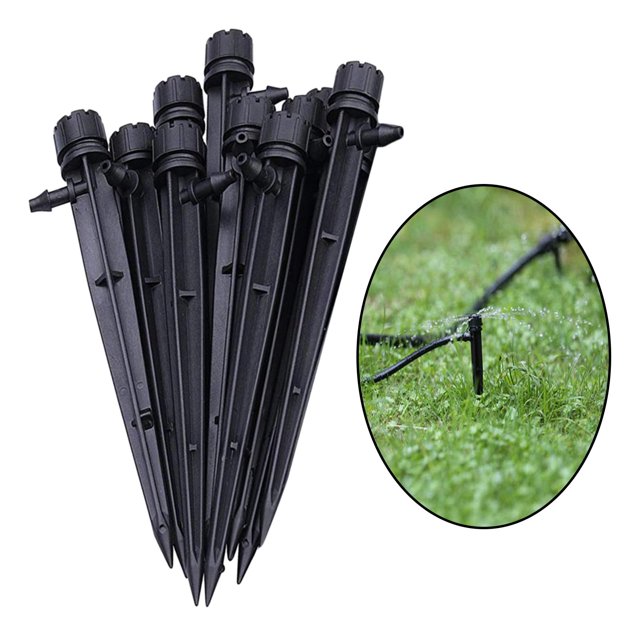 Aspersor automático para césped Soledad con base de espiga y 8 boquillas