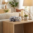 thumbnail image 2 of Ceramic Chinoiserie Cat Sculpture for Home Decor - Chic Ornaments for Bathroom, Office, and Living Room Display Styling - Sculptural Figurine for Shelf or Coffee Table Decor - 4", Blue & White, 2 of 13