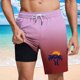 thumbnail image 3 of Pantalones Cortos Casuales para Hombre Imprimir con Bolsillos Pantalones de Playa de Cintura Elástica, Pantalones Cortos de Cintura Elástica para Hombre, 3 of 5