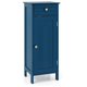 thumbnail image 1 of 2-Pack Bathroom Base Cabinet, Freestanding Single Door Storage Cabinet with Drawer and 2 Adjustable Shelves, 14" Narrow Organizer for Small Spaces, Blue,Negro, 1 of 4