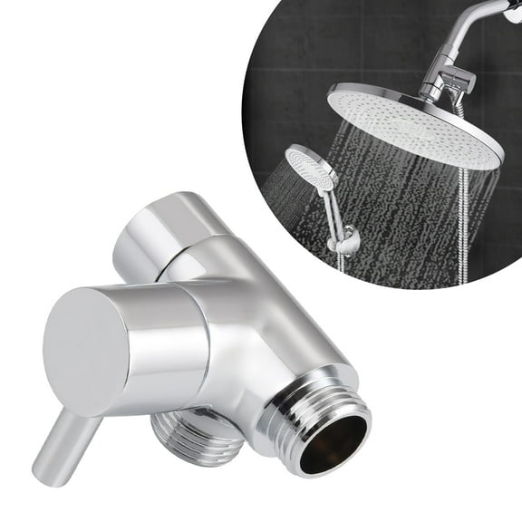 Mamatety Shower Arm Diverter Valve for Hand Showerhead and Fixed Sprinkler,3 Way G1/2 Shower Head Diverter Valve Chrome