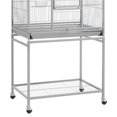 thumbnail image 3 of Renwick 53.5"H Large Rolling Metal Pet Cage with Detachable Stand，Light Gray, 3 of 11